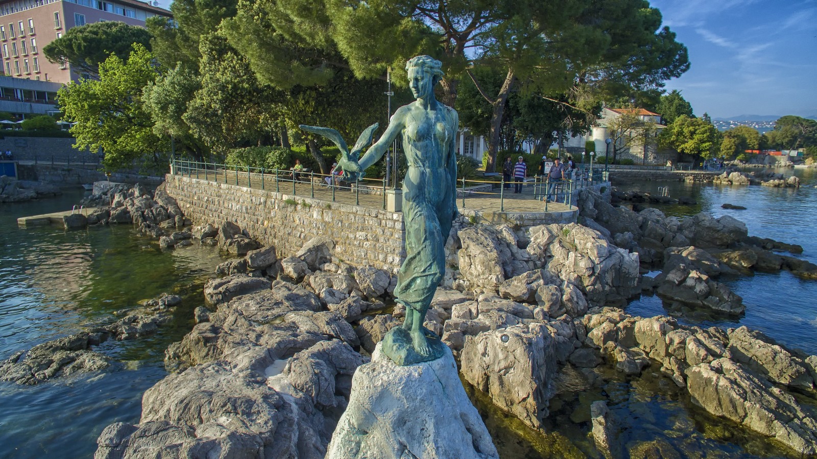 Maiden with the Seagull, Opatija, Photo by Ivo Biocina, Photo credit by Croatia TB