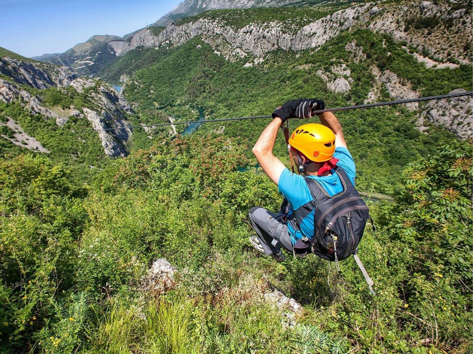 Zipline, Cetina river, Photo by Denis Peros, Photo credit by Croatia TB