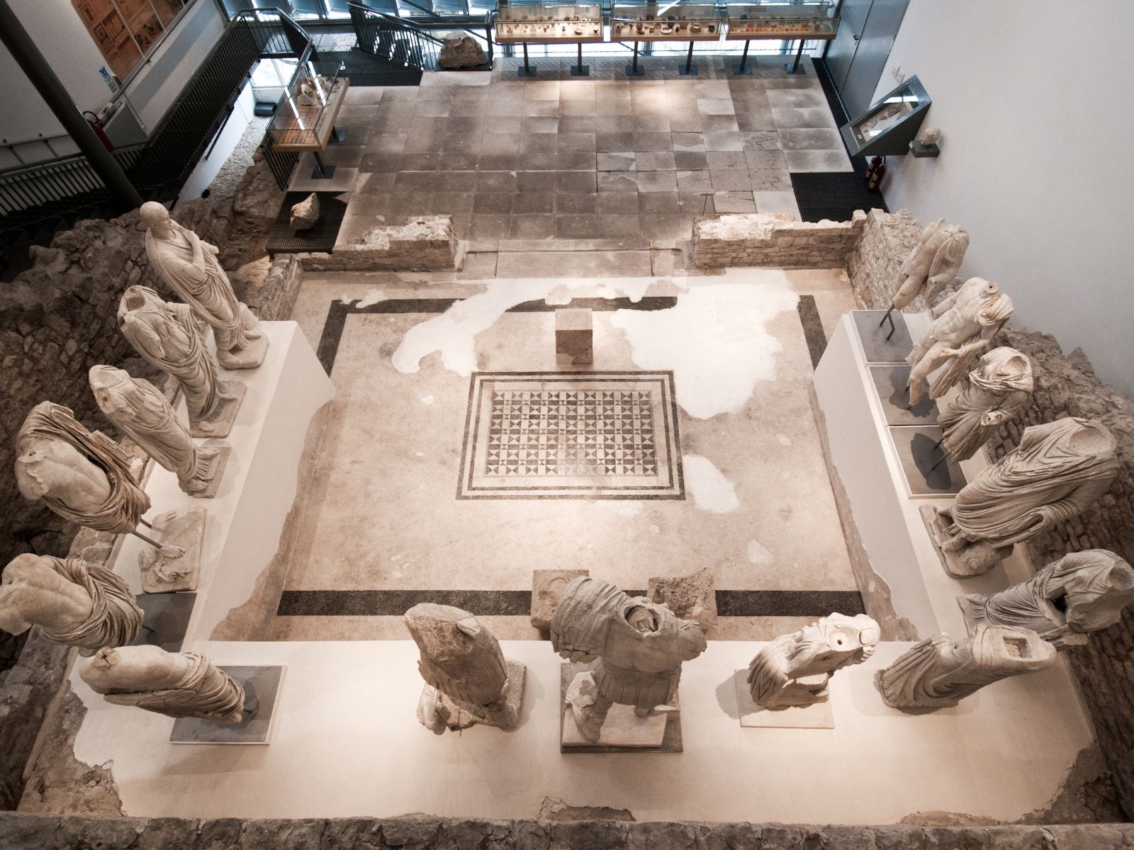 Temple from the upper gallery, Narona Museum, photo credit by Narona Museum