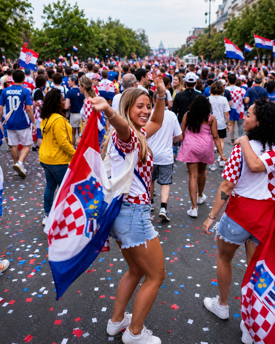 The Atmosphere during the football match at World cup