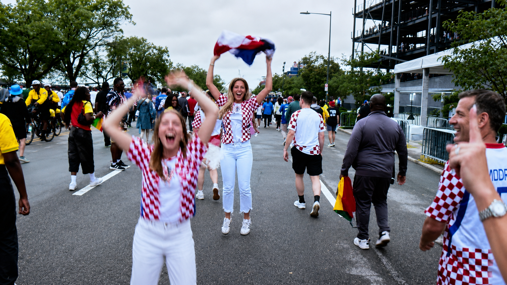 The Atmosphere during the football match at World cup