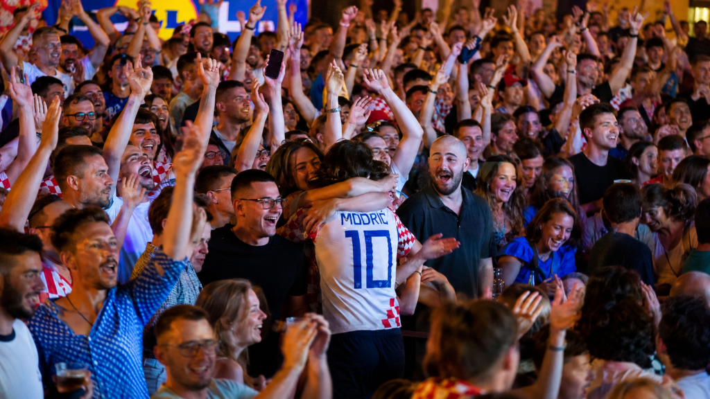 The Atmosphere during the football match at World cup