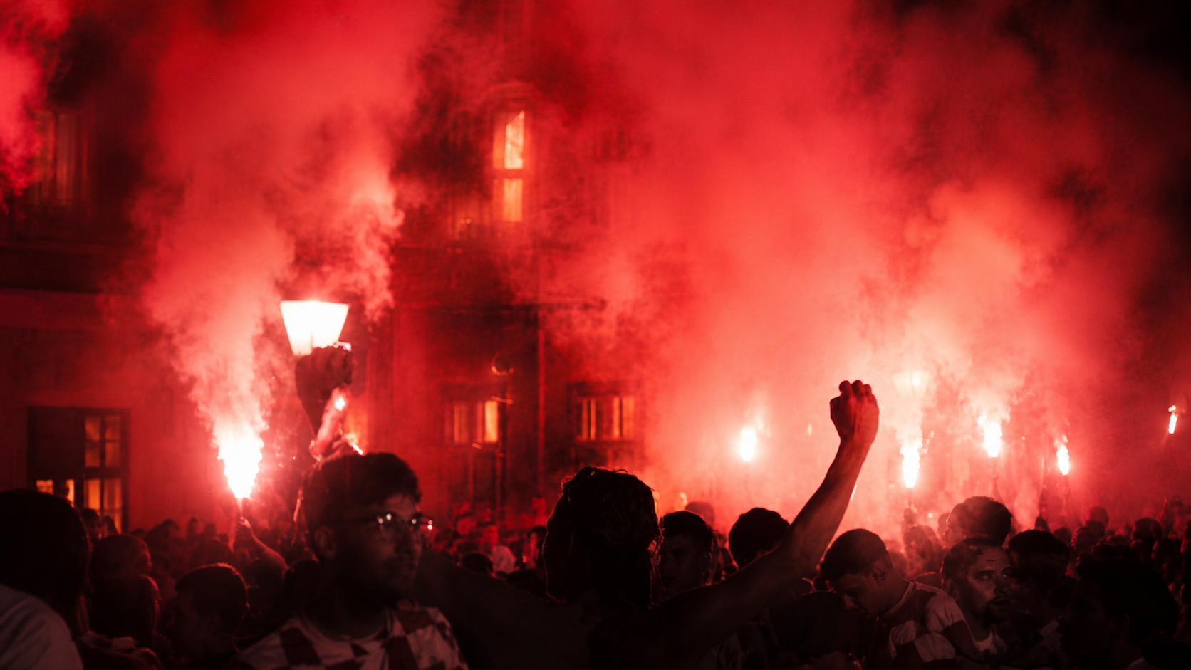 The Atmosphere during the football match at World cup