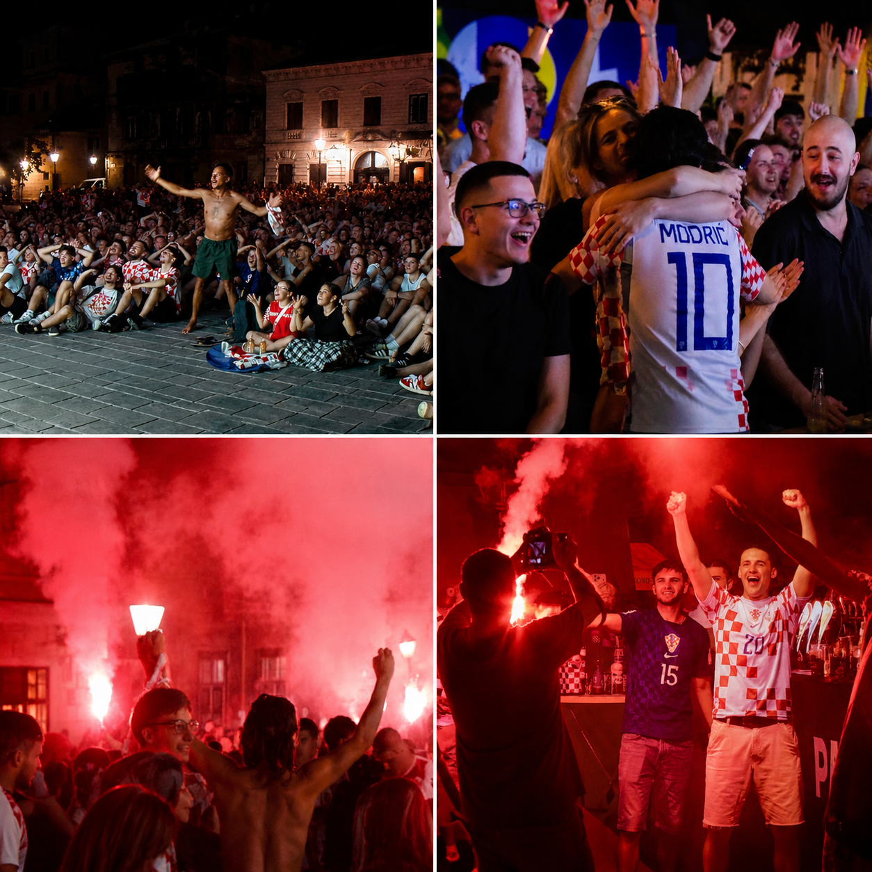 The Atmosphere during the football match at World cup