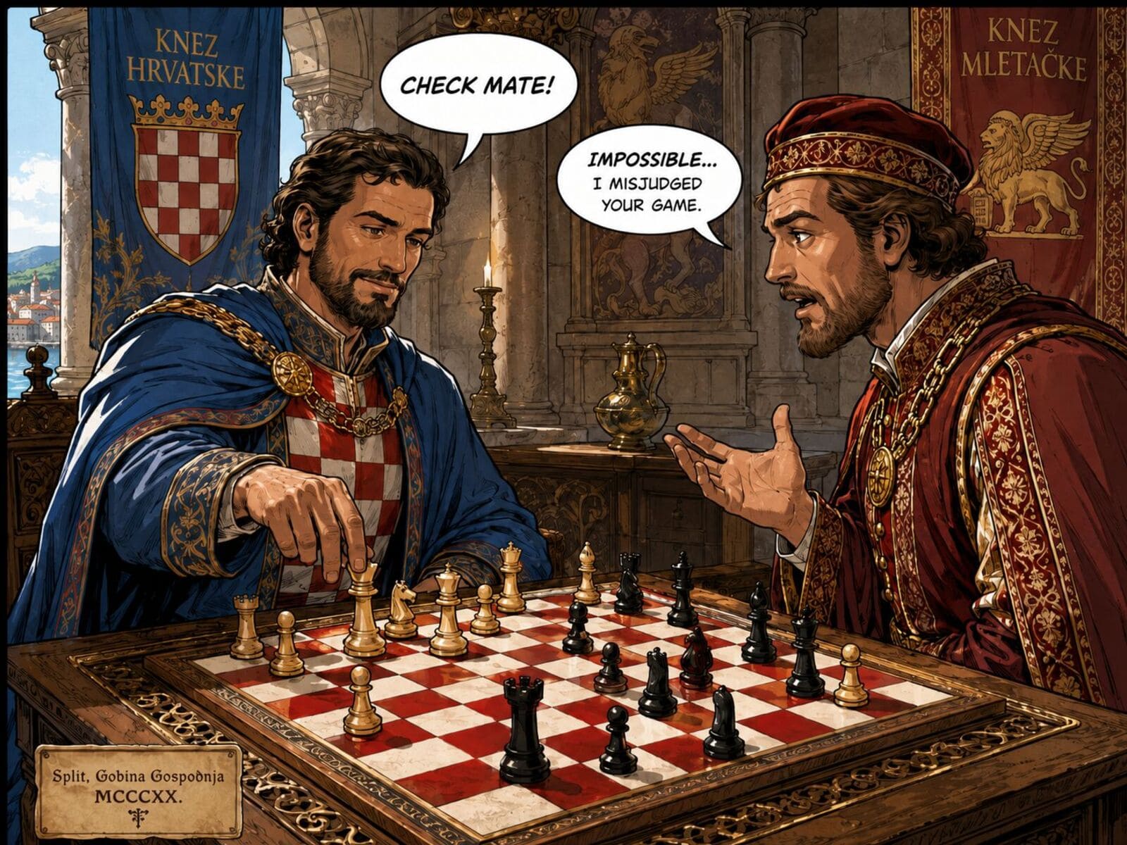 Chess game, AI-generated photo, photo credit Andreja Pruša Horvatić,