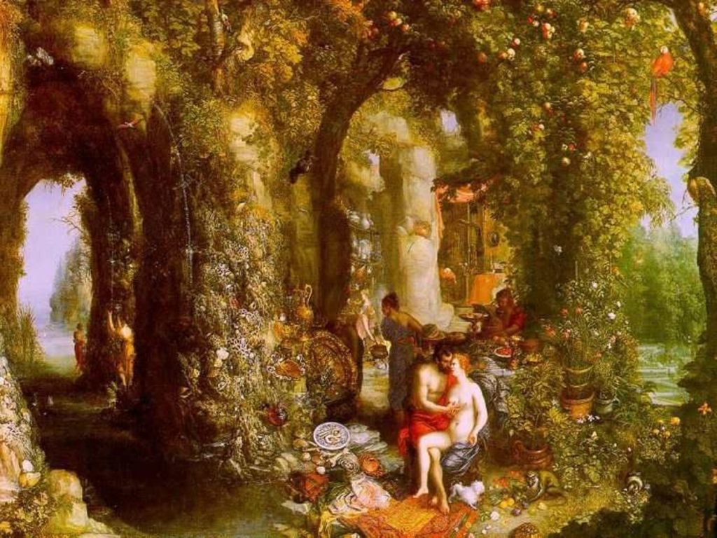 Odysseus and Calypso in Cave httpsupload.wikimedia.orgwikipediacommonscc0jpg by Jan Brueghel the Elder